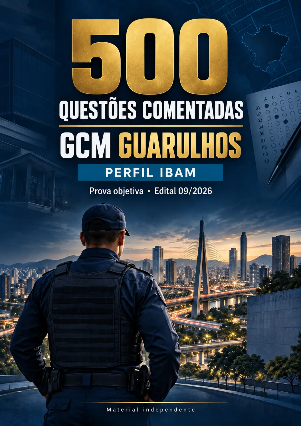 Capa do material 500 Questões Comentadas GCM Guarulhos